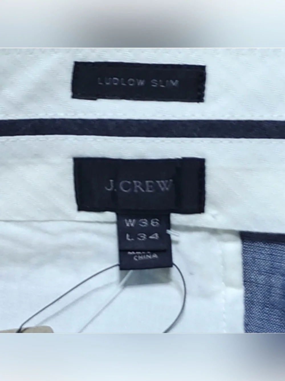 J Crew New Ludlow Slim-fit Linen Blend Suit Pants in Deep Water Blue Size 36x34